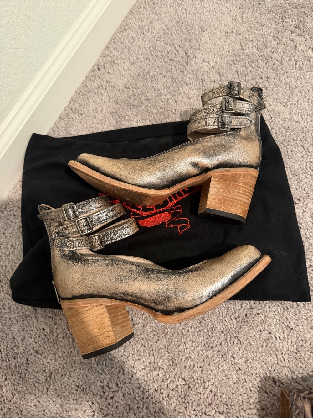 Freebird Pewter Randi Heeled Mary Jane Size 7